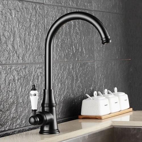 Kitchen Faucet Chrome/Gold/Black Oil/Antique/Nickel Copper Swivel Kitchen Sink Mixer Tap Crane Faucet Hot Cold Cocina Torneira