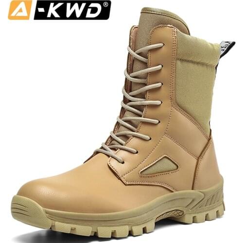 2020 Winter Men Military Boots botas Comfort Special Force Tactical Desert Combat Ankle Boats Army Work Shoes Leather Snow Boots