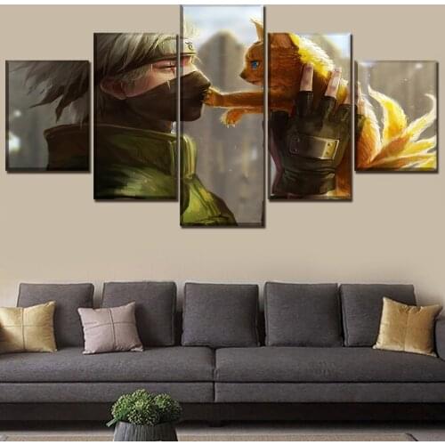 5 Piece Canvas Wall Art High Quality Print Set Framework Or Unframed Modern Home Decor Anime Poster Bedroom Decoration Paintings