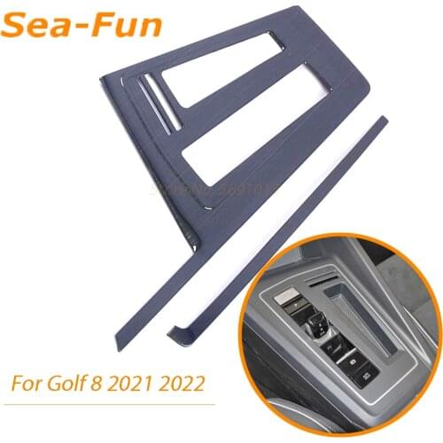 For Volkswagen VW Golf 8 MK8 R 2021 2022 Gear Shift Panel Sticker Gear Panel Cover Stainless Steel Car Accessories Styling
