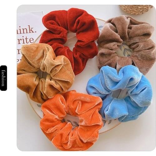 2021 Autumn Winter New Sweet Candy Colors Soft Little Girls' Women Hair Elastic Hair Band Hair Ropes Hair Accessories Headwear