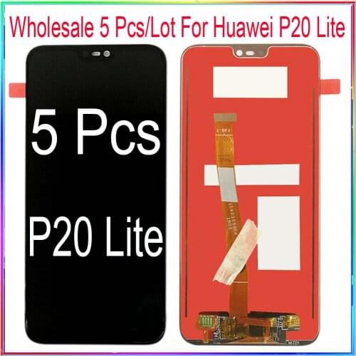 Wholesale 5 Pcs/Lot for Huawei P20 lite LCD screen display Nova 3e with touch assembly