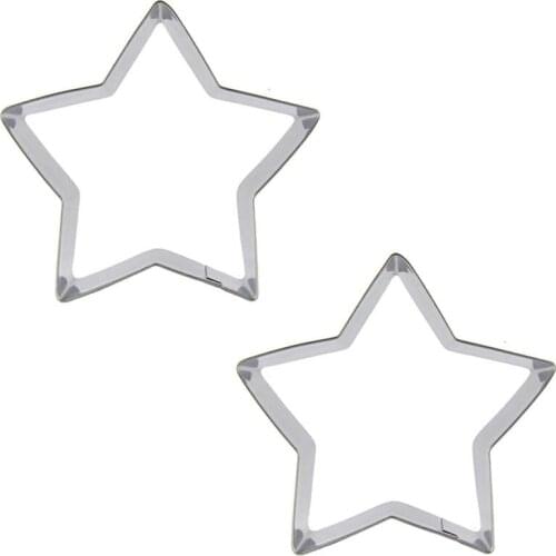 Five-pointed star shape 2 piece Cookie cutting molds, baking tools, cake decorating soft candy tools
