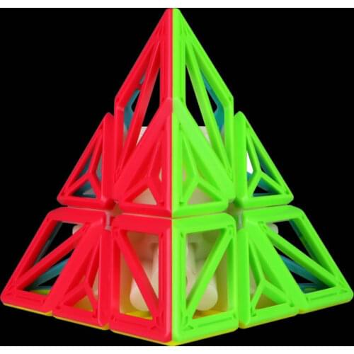 QiYi DNA Pyramid 3x3x3 Magic Cube 3x3 NEO Speed Twisty Puzzle Brain Teaser Educational Toys For Children