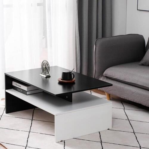 Nordic Coffee Table Conference Table Particle Board Main Body Coffee Table Melamine Board Coating Wooden Idle Home Furniture HWC