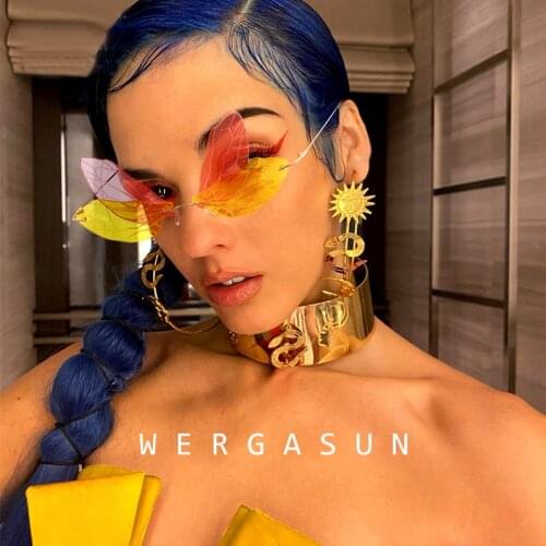 WERGASUN Fashion Rimless Sunglasses Women Vintage Dragonfly Steampunk Sunglasses Men Frameless Gradient Clear Lens Glasses