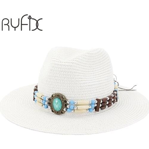 Casual personalized sun hat beaded casual straw hat summer beach hat fashion hat HA115