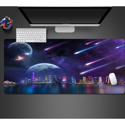 Super Fashiona Modern Beautiful City Night Scene Mouse Pad Large Desk Special Non-Slip Rubber Notebook Cool Best Mouse Of Mats