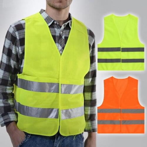 Outdoor Cycling Waistcoat Reflective Bicycle Safety Men Harness Reflective Vest High Visibility Reflective Zipper Riding Vest