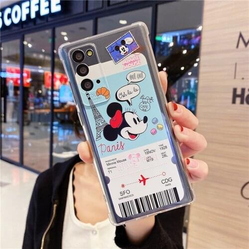 Disney Mickey Minnie All-inclusive Soft Case for Samsung Galaxy s20 s21 ultra s20 fe s10 a51 s9 note 10 plus Phone Back Cover