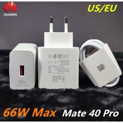 Huawei charger 66w EU Original mate 40 pro SuperCharge USB 6A Type C cable For Huawei Mate 40 Pro mate30 40 p40 pro nova8 se P30