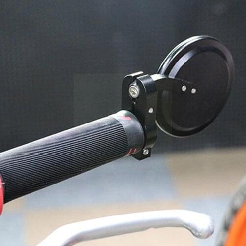 1 Pair Universal Motorcycle Scooter Bike Mirror Aluminum Handle Black Alloy Mirror Rearview Rearview Retro S5Q9
