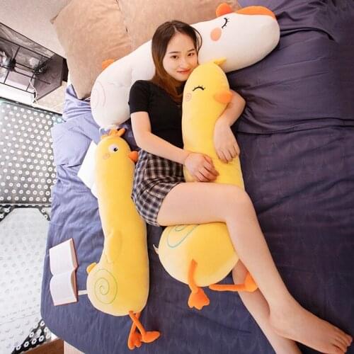 1pc 100/120CM kawaii Chicken Duck & Goose Plush Toys Lovely Stuffed Soft Animal Long Pillow Sleeping Cushion for Kids Girls Gift
