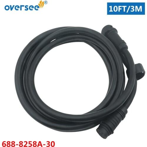 10Pin Cable Twin Sockets Extend Cable 688-8258A-30 For Yamaha Outboard Controller Box Wire Hardness 9.8-10FT 688-8258A