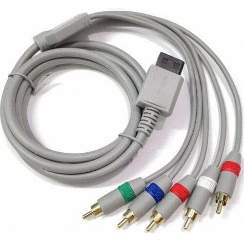 10 Pcs 1.8M Component Audio Video Cable HD AV Cable For Nintendo Wii And Wii U Gray