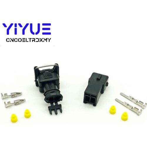 5 Sets 2PinTE 3.5mm Series Waterproof Connector EV1 282189-1 Fuel Injector Plug Male and Female Kits