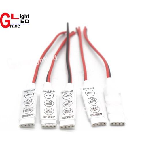 50PCS/ LOT RGB LED Strip 3eky Controller DC12V 3*4A Mini LED Controller for RGB LED Strip light