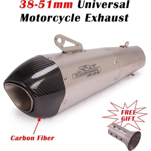 51mm Universal Yoshimura Motorcycle Exhaust Pipe Escape Modified Carbon Fiber Muffler DB Killer For GSXR600 Ninja 250 R25 CBR650