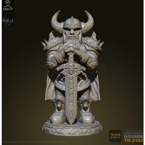 55mm Resin Figure Kits Pross Warrior Resin Soldier Model Self-assembled TD-2160