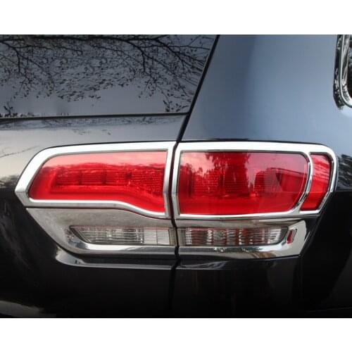 Chrome Headlight Head Tail Light Rear Lamp Cover Trim Garnish Bezel for Jeep Grand Cherokee 2014 2015 2016 2017 2018 Accessories