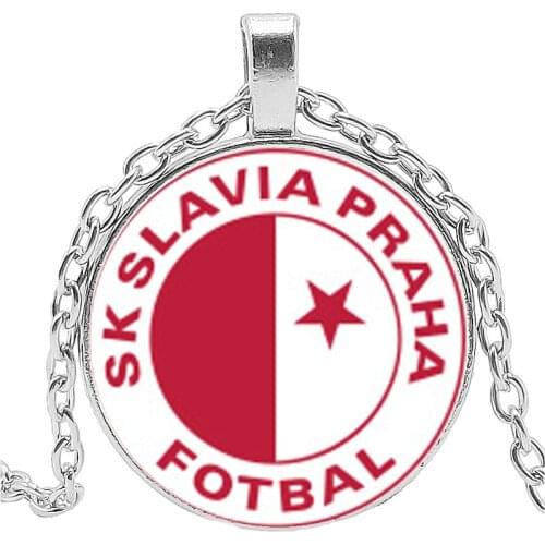 Czech Republic SK Slavia Praha Fotbal Soccer Team Pendant Necklace for Couples Friendship Women Men Girl Boy Jewelry Gift