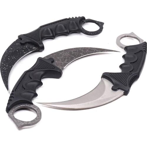 Cs go Karambit Knife Survival Tactical Outdoor Fixed Blade Pocket Hunting Knife Camping Claw Knives EDC Tools