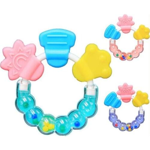 Baby Teether Necklace Silicone Teethers with Rattle Toys Teething Baby Bpa Free Baby Care Acessorios 2017 Safe Soft Christmas