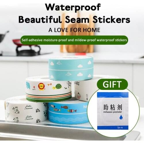 Caulk Strip for Bathtub Bathroom Caulk Tape Self Adhesive PVC Waterproof Sealing Tape Edge Protector Acrylic Adhesive