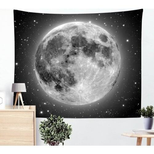 Hot Sale Moon Sun Tapestry High Definition Space Printing Large Polyester Tapestries Forest Animal Beach Wall Hanging Tapestry