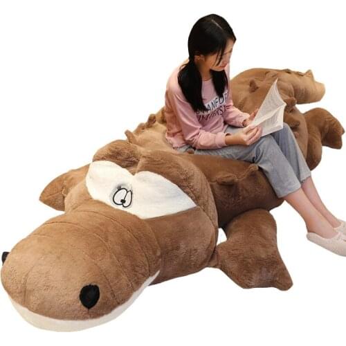 Hot Animal Crocodile Plush Toy Jumbo 9.8feet Stuffed Cartoon Alligator Doll Lifesize Pillow Sofa Tatami for Kids Adults Gift
