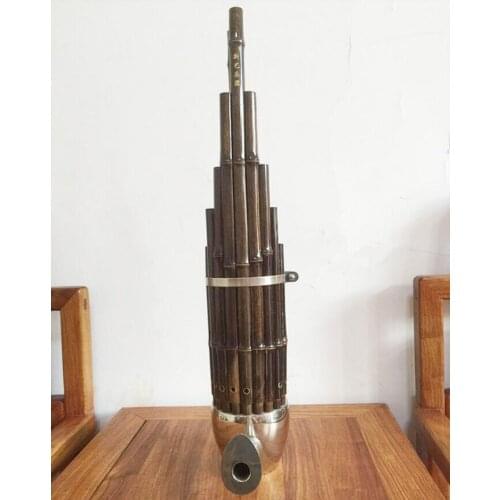 Chinese traditional Musical Instruments BAMBOO SHENG ancient reed pipe wind instrument sheng D tone 17 keys purple bamboo sheng