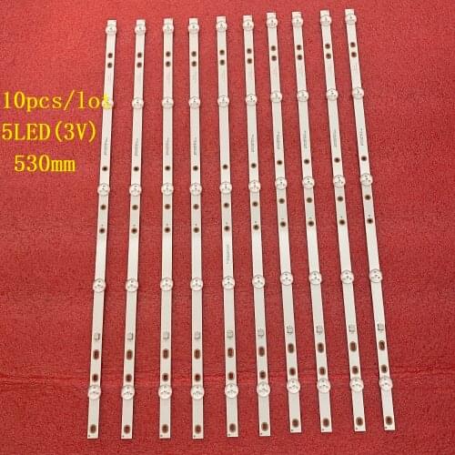 12 PCS/lot 5LED(3V) 530mm LED Backlight strip for BAIRD TI5510DLEDDS 2W2006-DS55M7800-01 DS55M78-DS02-V01 DSBJ-WG