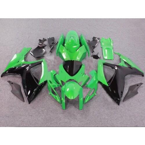 Motorcycle Fairing kit for SUZUKI GSXR600 750 GSXR600 GSXR750 GSX-R600 750 K6 06 07 2006 2007 ABS Green black Fairings set