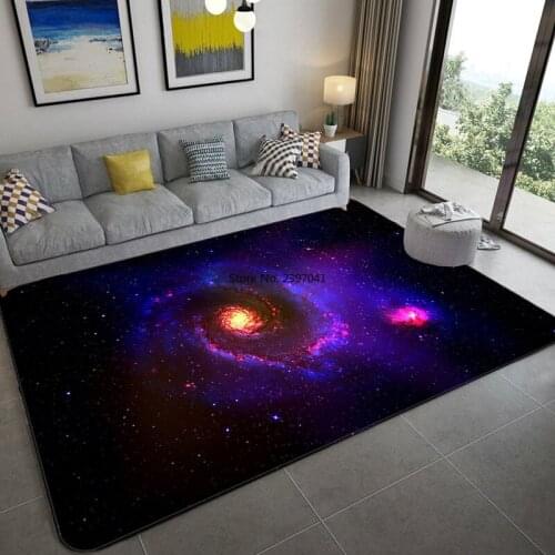 Galaxy Space Stars pattern Carpets for Living Room Bedroom Area Rug Kids Room play Mat Soft Flannel 3D Printed Home Large Carpet