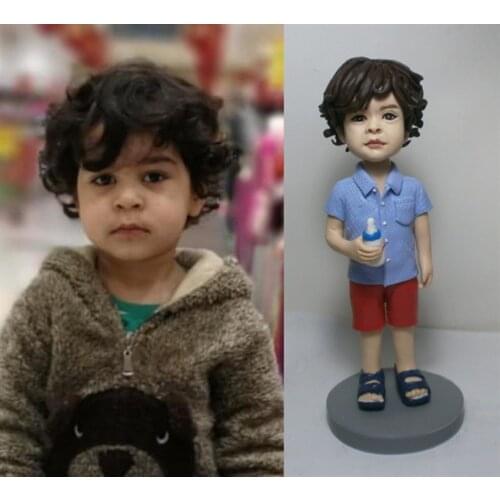 Custom 12cm Height Child Boy Figures Hand-Made Doll DIY Costumes Milk Bottle Puppets Birthday Christmas Souvenir Gift