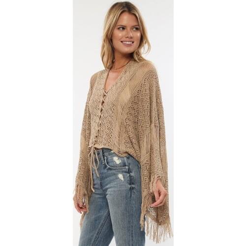 Swimsuit Cover Ups for Swimwear Women Tassel Beach Dress V Neck Summer Beachwear Holiday Crochet Coverups