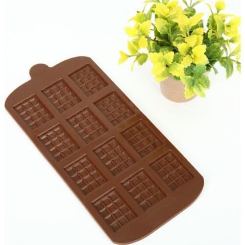 Hot 3D Silicone Chocolate Molds for Chocolate Bar DIY Baking Chocolate Mould Kitchen 12 Even Silicone Molds