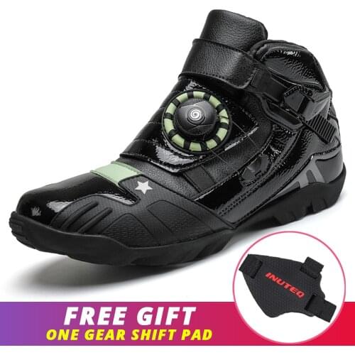 Gray Green Motorcycle Boots Men Riding Boots Motocross Shoes Motorbike Shoes Motor Bike Breathable Protection Motoborats Boots