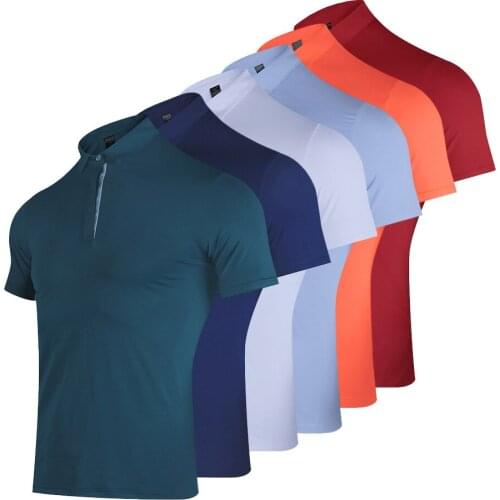 Summer Men Golf Shirts Outdoor Entertainment Sport Short Sleeve Golf T-Shirt Golf Clothes Leisure Badminton Sport T-Shirts