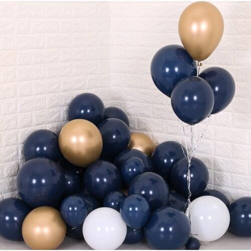 New Color 15pcs 12'' Ink Blue Latex Balloon Helium Ballon Wedding Birthday Party Decoration Baby Shower Valentines Day Air Ball