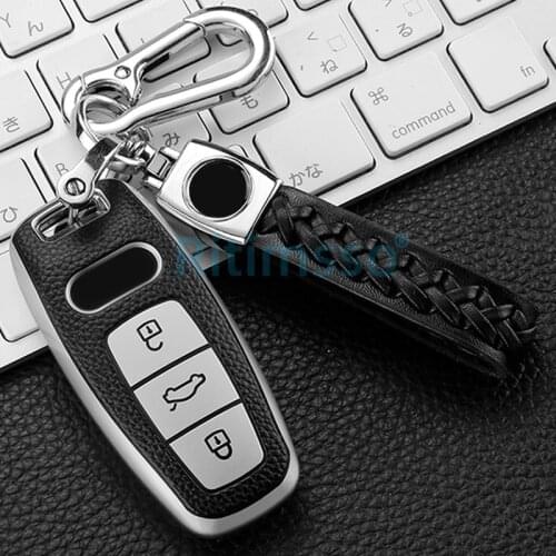 New Soft TPU Car Remote Key Case Cover Holder Shell Fob For Audi A6 A7 A8 A4 C8 Q8 Q5 D5 E-tron Accessories Durable Car Styling