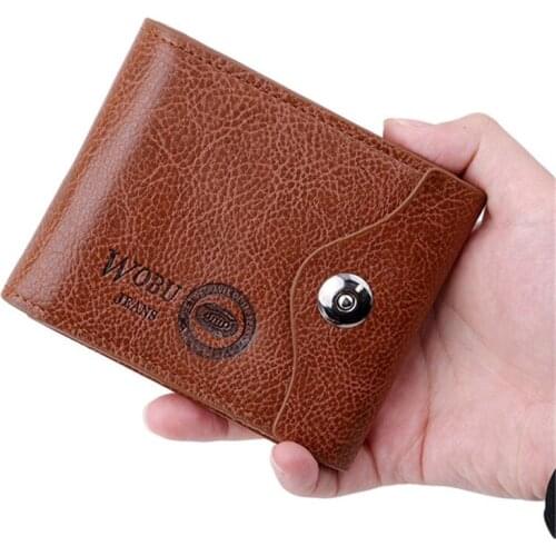 New PU Mens Wallet Multifunctional Short Design Men Leather Business Wallet Hasp Coin Purse Card Holder