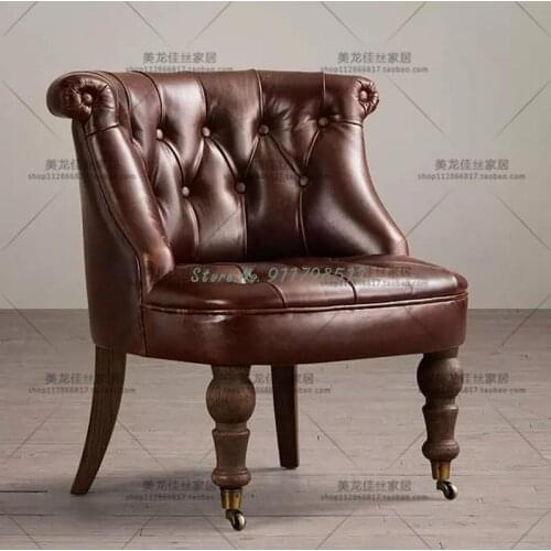 European-style dining chair neo-classical solid wood American country tea chair study makeup modern Chinese cafe leisure