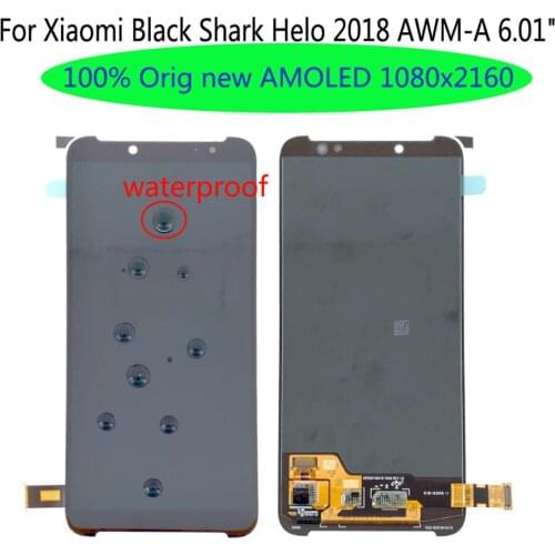 Shyueda 100% Orig New AMOLED 1080x2160 6.01" For Xiaomi Black Shark BlackShark Helo AWM-A LCD Display Touch Screen Digitizer