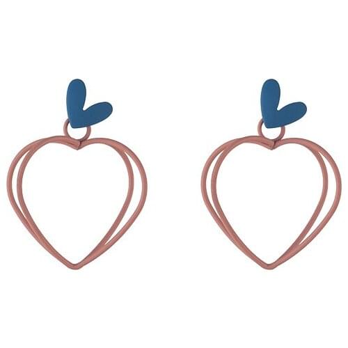 Cute Green White Red Coffee Pink Blue Colorful Hollow Cross Hearts Dangle Earrings & Drop Earrings for Women & Kids