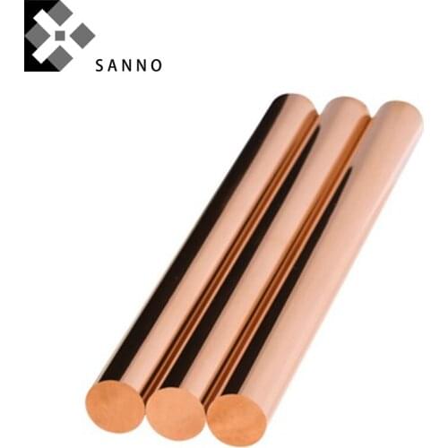 T2 industrial soild copper rods / bar D12mm - 30mm length 200mm round profile Cu rod customized