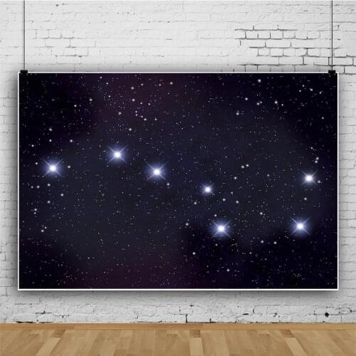 Dark Night Galaxy Bright Big Dipper Portrait Photography Backdrop Decor For Photo Background Studio Photocall Props