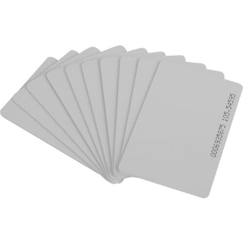 High Quality 10 Pcs 125KHz EM4100/TK4100 RFID Proximity ID Smart Card 0.85mm Thin Cards for ID And Access Control