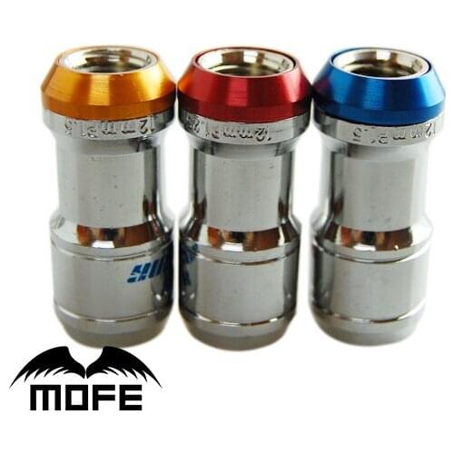 HIGH QUALITY 44mm Original Logo Acorn Rim Close End P1.25 M12 Lug Nuts Red