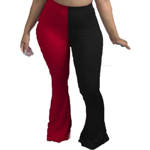 Womens Fashion Casual Autumn clothes Solid Color Flared Pants